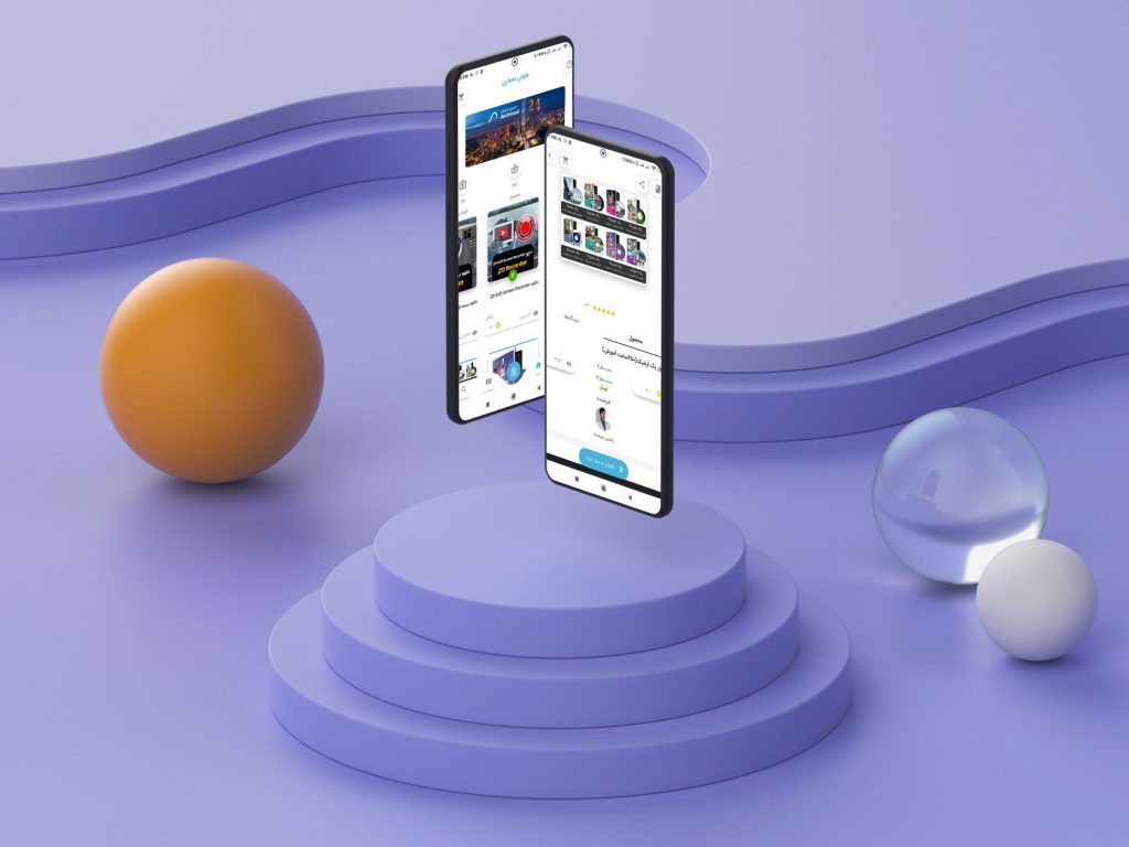 two standing smartphones mockup.jpg - هوش معماری رام